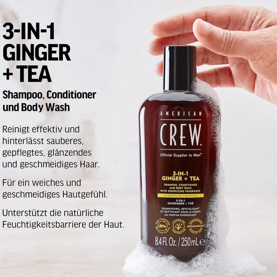 American Crew Ginger & Tea Energizing 3-in-1 Shampoo 250 ml