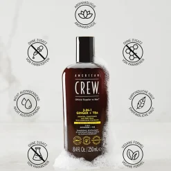 American Crew Ginger & Tea Energizing 3-in-1 Shampoo 250 ml