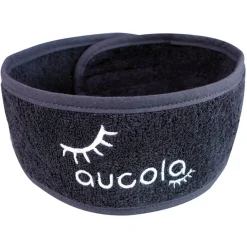 aucola Haarband 3er Set schwarz mit weißer Stickerei