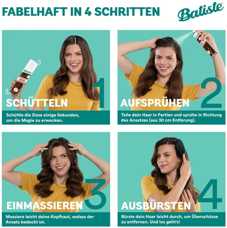 Batiste Dry Shampoo Color schwarz/dunkelbraun 200 ml