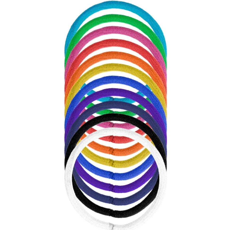 Denman Zopfgummis 4 mm, 18er Karte, bunt sortiert