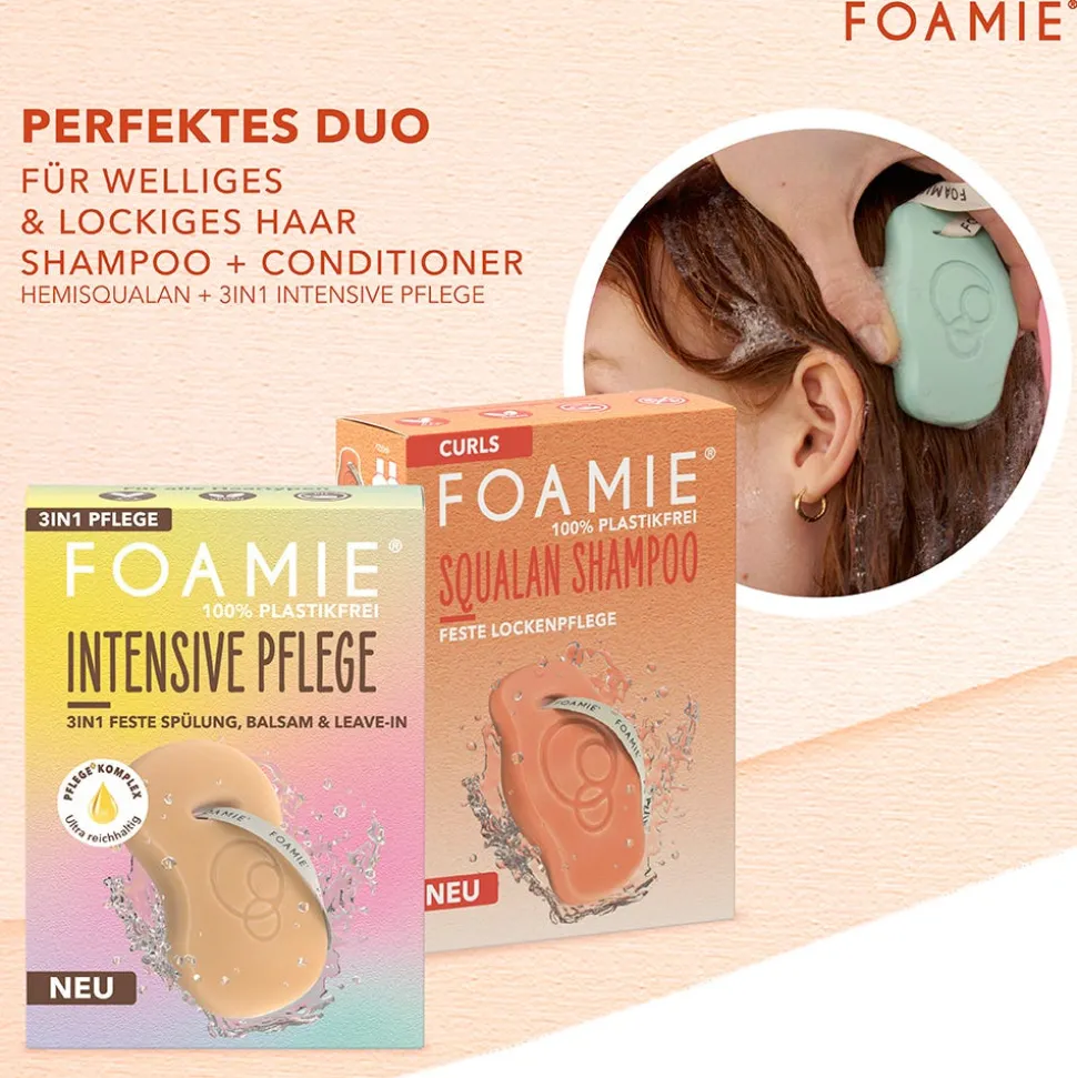 FOAMIE Festes Shampoo Curls mit Squalan