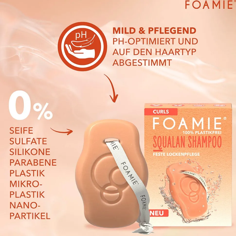 FOAMIE Festes Shampoo Curls mit Squalan