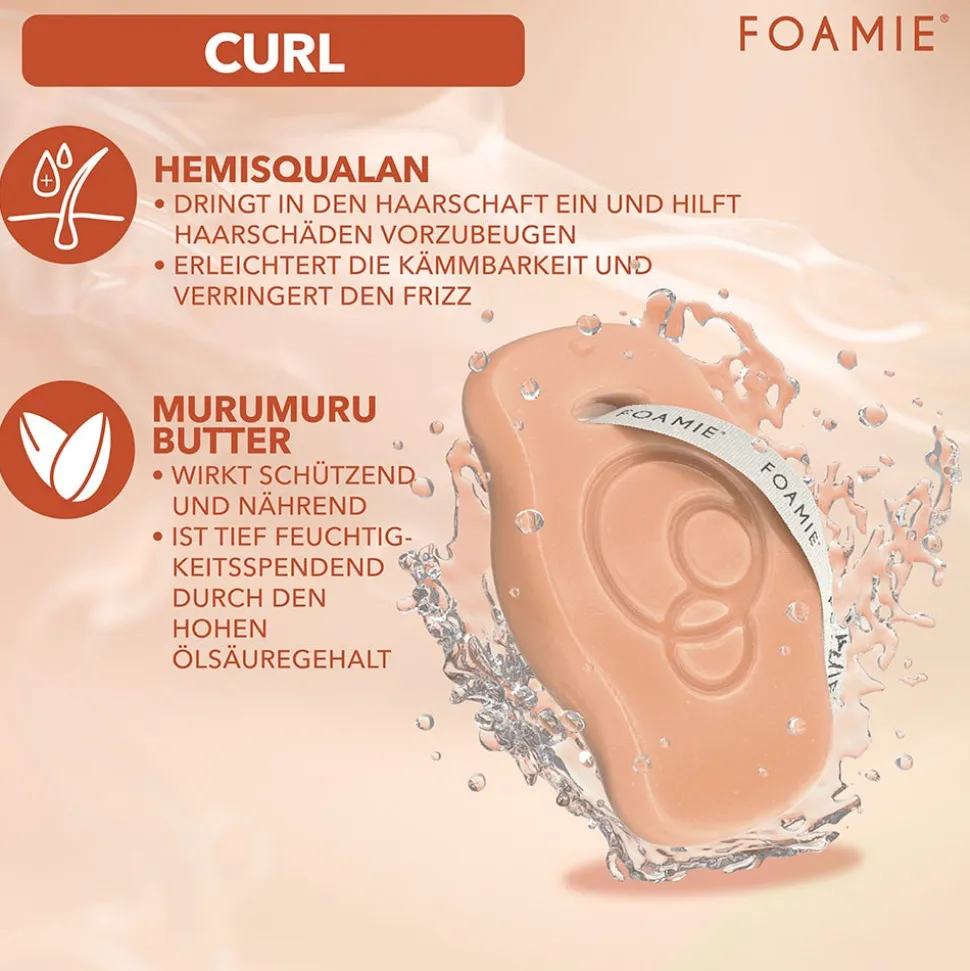 FOAMIE Festes Shampoo Curls mit Squalan