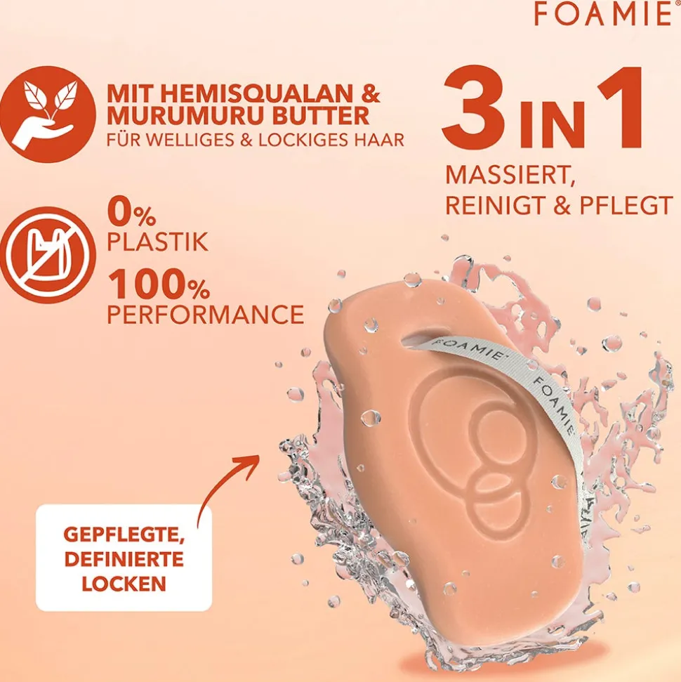FOAMIE Festes Shampoo Curls mit Squalan