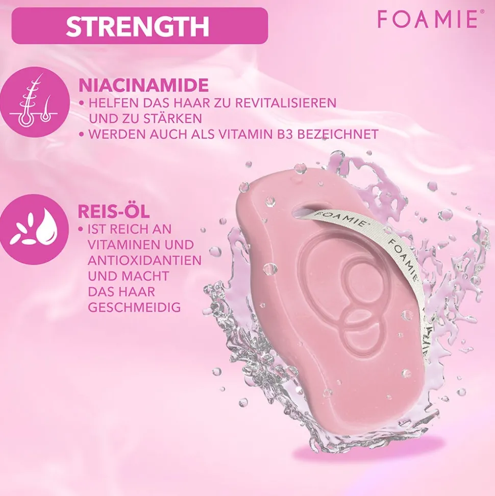 FOAMIE Festes Shampoo Strength mit Niacinamiden