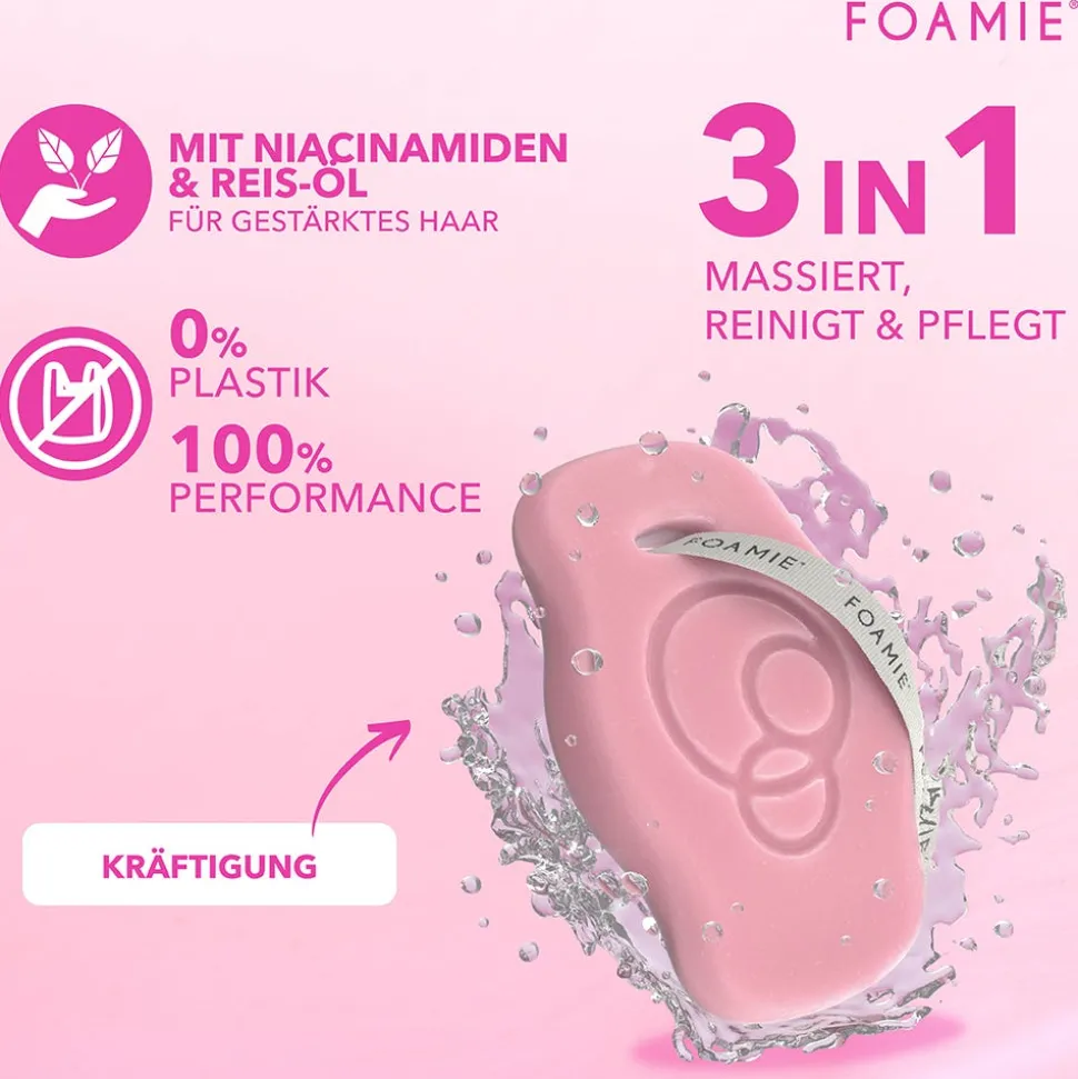 FOAMIE Festes Shampoo Strength mit Niacinamiden