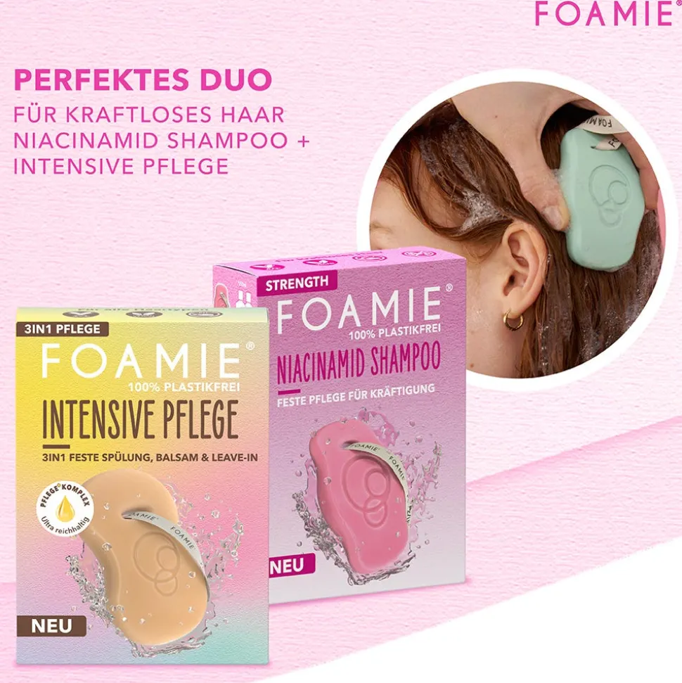 FOAMIE Festes Shampoo Strength mit Niacinamiden