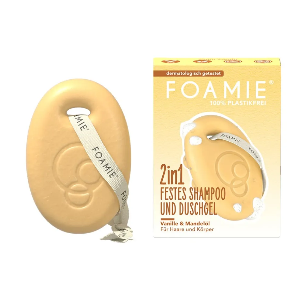 FOAMIE 2in1 Festes Shampoo & Duschgel Vanille Mandelmilch