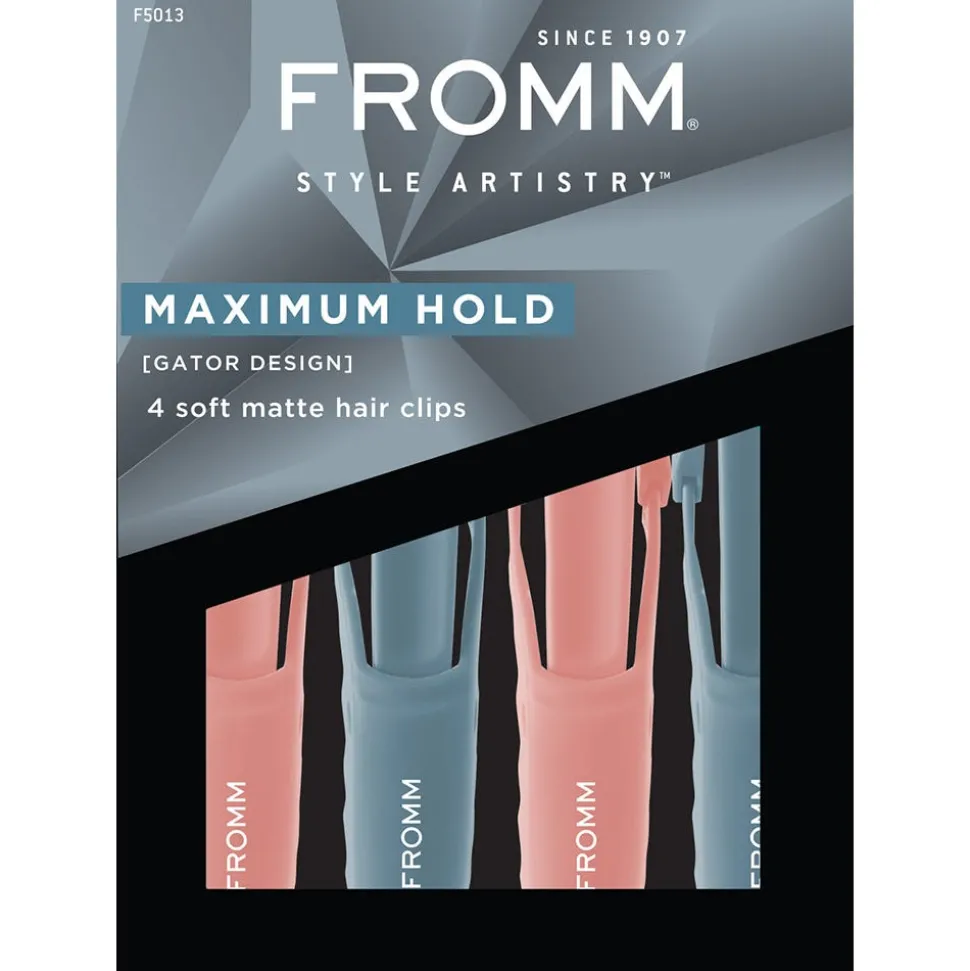 Fromm Essentials Alligator-Clips Rosa/Blau 4 Stück