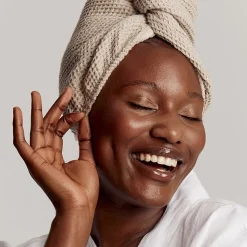 GLOV 100% Linen Hair Wrap - Brown