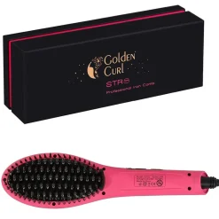 Golden Curl Str8 Haarglätter Bürste (Pink)