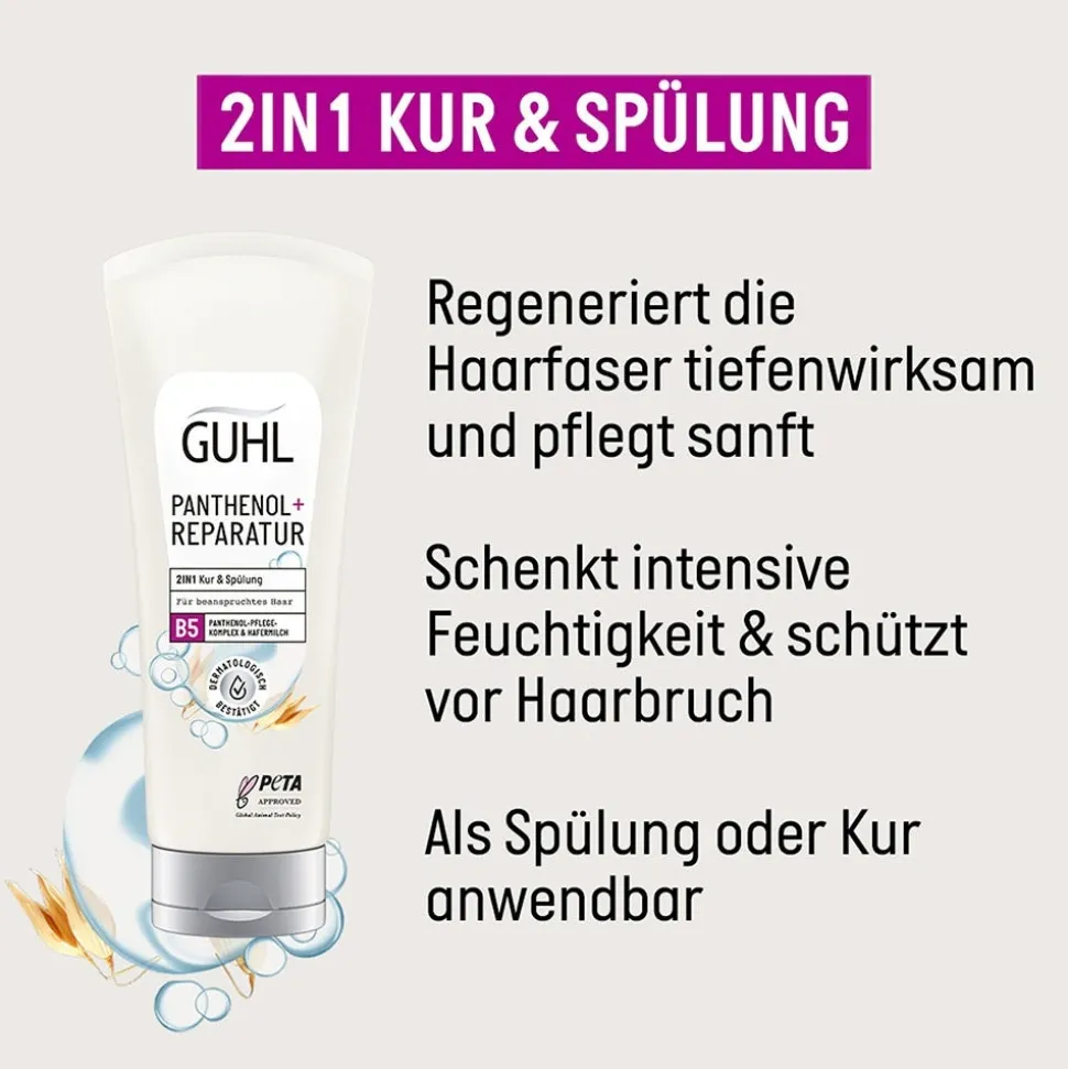 Guhl Panthenol + Reparatur 2 in 1 Kur & Spülung 200 ml