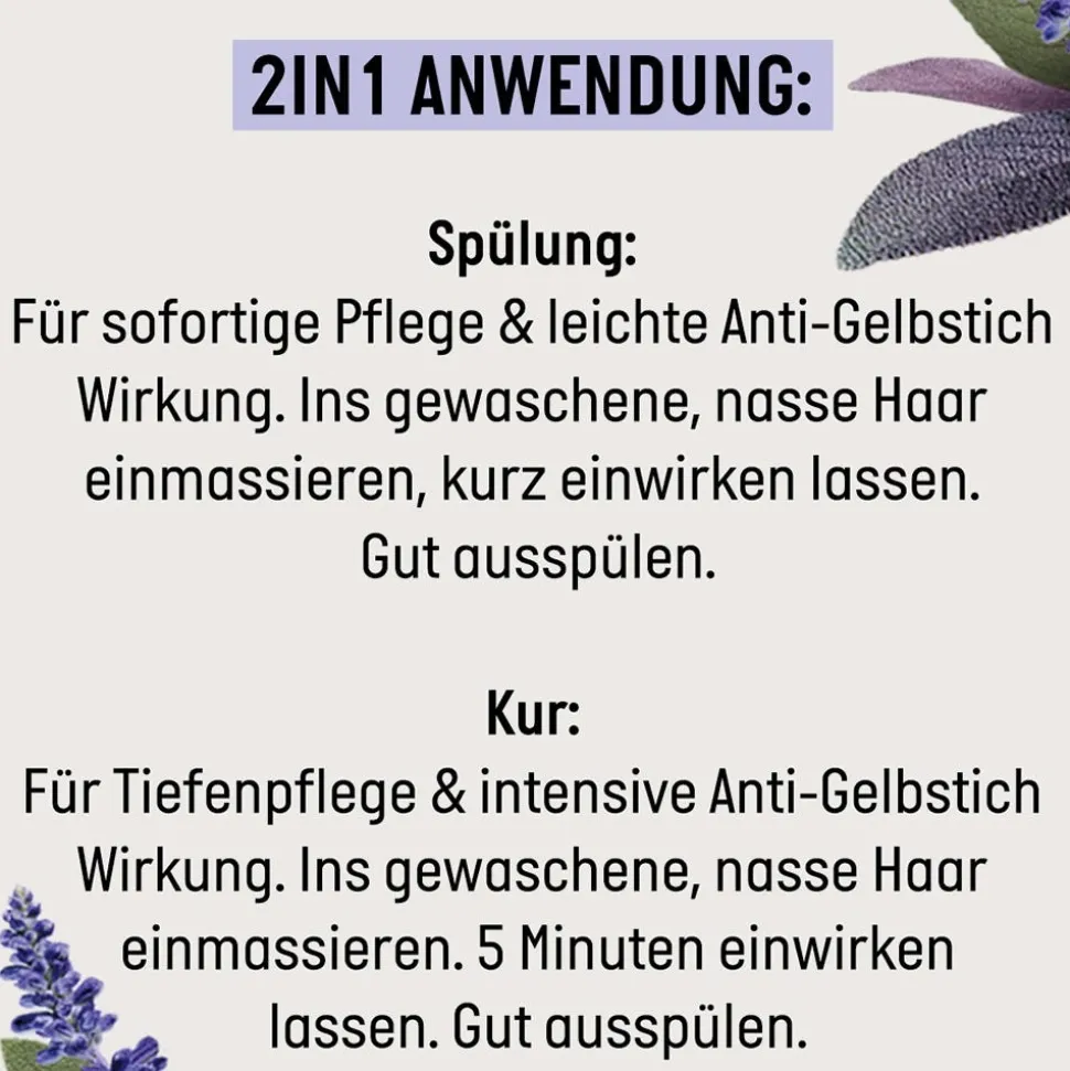 Guhl Silberglanz & Pflege 2 in 1 Anti-Gelbstich Kur 200 ml