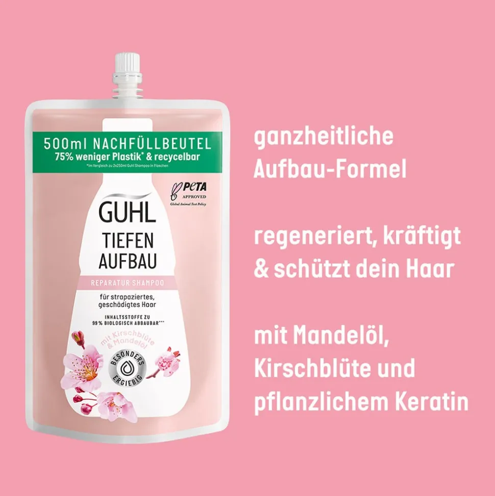 Guhl Tiefenaufbau Shampoo Nachfüllbeutel 500 ml