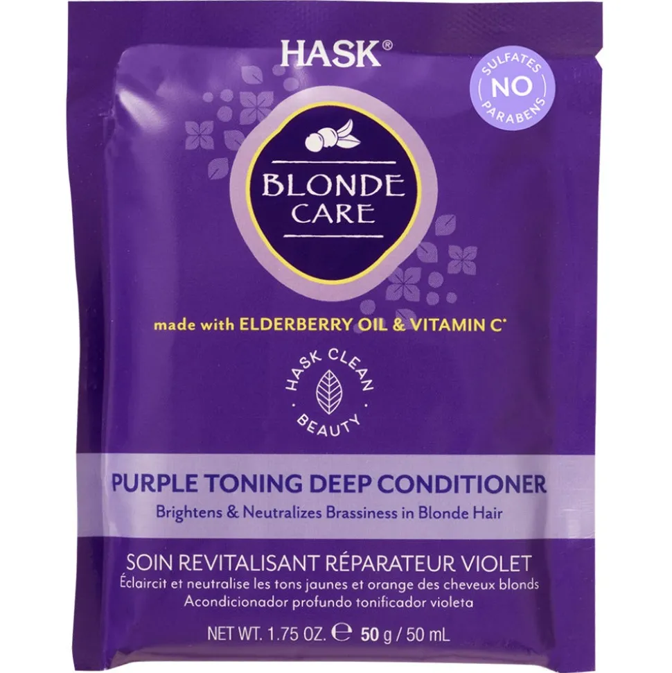 Hask Blonde Purple Toning Deep Conditioner Sachet 50 ml