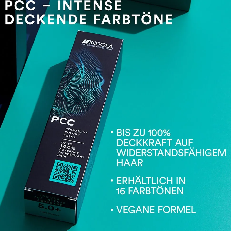 Indola PCC Permanente Haarfarbe Intensive Deckkraft 5.0+ Hellbraun 60 ml
