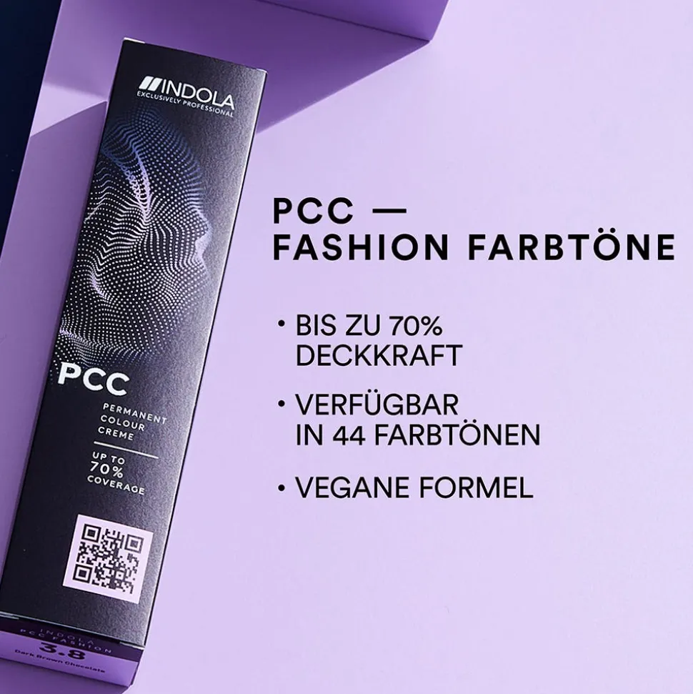 Indola PCC Permanente Haarfarbe Fashion 4.4 Mittelbraun Kupfer 60 ml