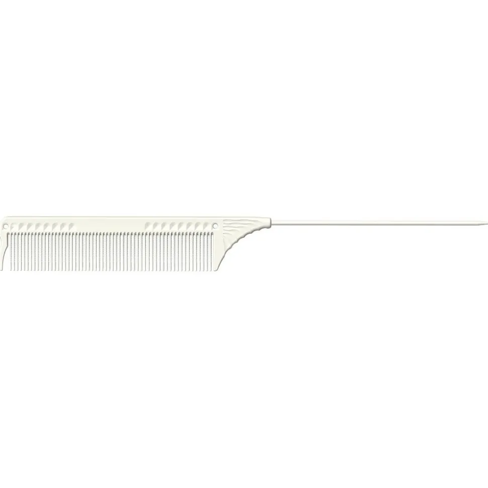 JRL Professional Pin Tail Comb 8.8" white