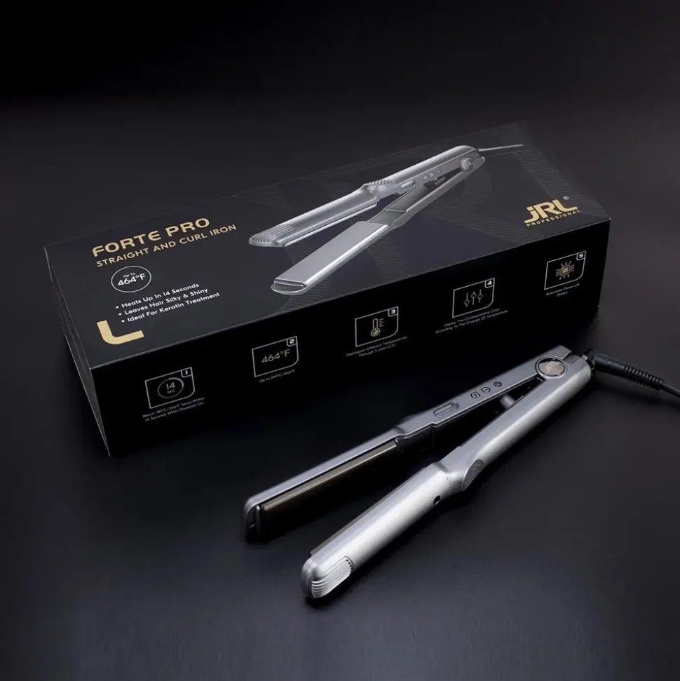 JRL Professional Straight & Curl Iron 10 cm x 3 cm