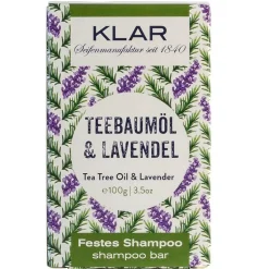 Klar's Festes Shampoo Teebaumöl & Lavendel 100 g