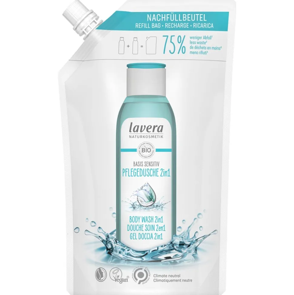 Lavera Basis Sensitiv Pflegedusche 2 in 1 Nachfüllbeutel 500 ml