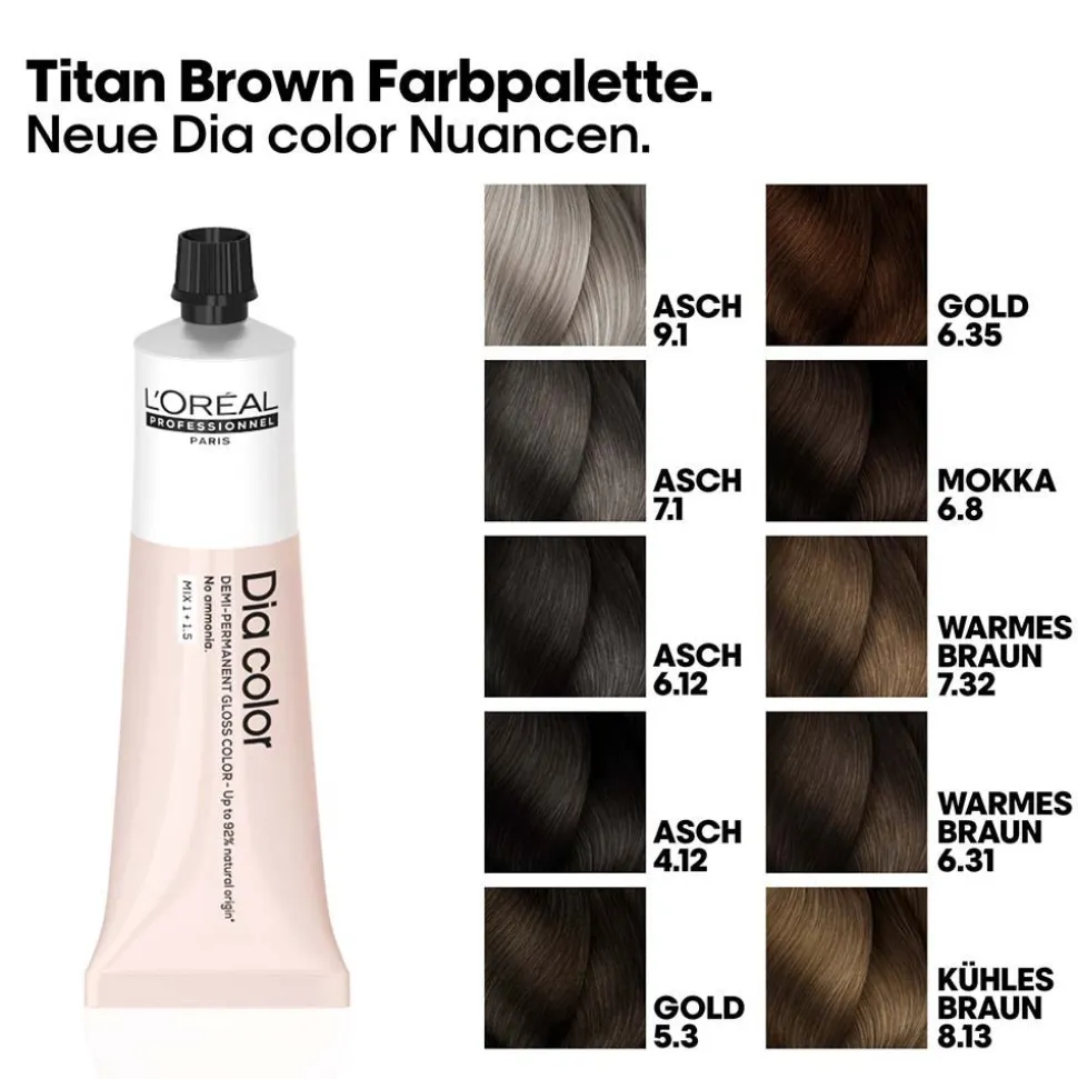 L'Oréal Professionnel Dia Color Titan Brown 6.35 Dunkelblond Gold Mahagoni 60 ml