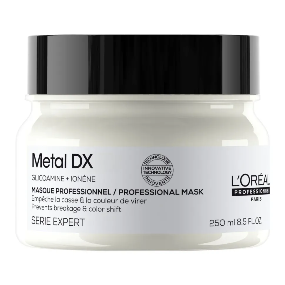 L'Oréal Professionnel Paris Serie Expert Metal DX Maske, für coloriertes und geschädigtes Haar, langanhaltende Farben & Glanz 250 ml