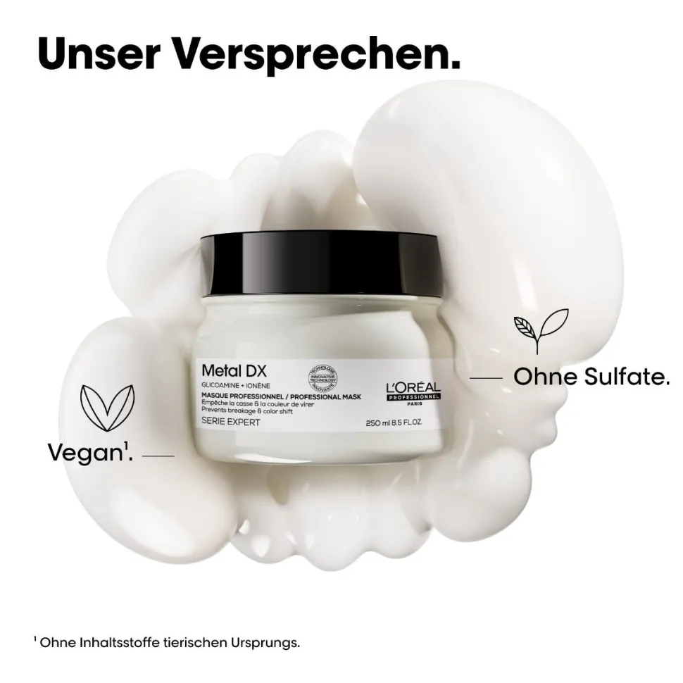 L'Oréal Professionnel Paris Serie Expert Metal DX Maske, für coloriertes und geschädigtes Haar, langanhaltende Farben & Glanz 250 ml