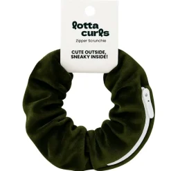 Lotta Curls Zipper Scrunchie Olive