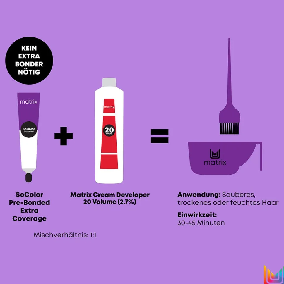Matrix SoColor Pre-bonded - Extra deckende Haarfarbe 505G Extra Deckend Gold 90 ml