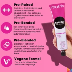 Matrix SoColor Pre-bonded - Natürliche Haarfarbe 7BC Braun Kupfer 90 ml