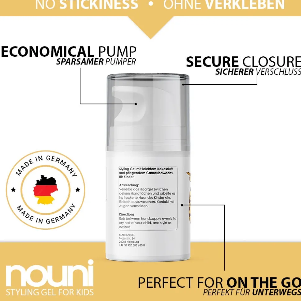 nouni Haargel für Kinder und Kleinkinder 50 ml
