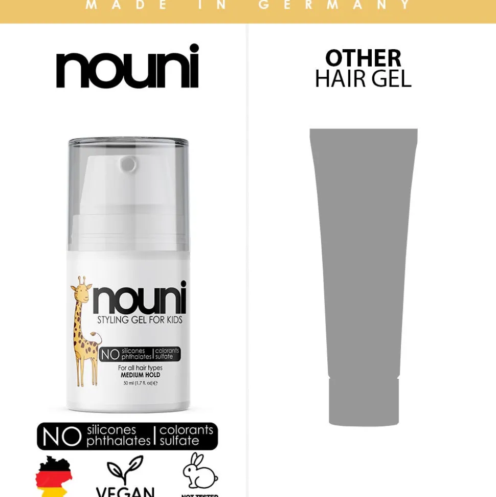 nouni Haargel für Kinder und Kleinkinder 50 ml