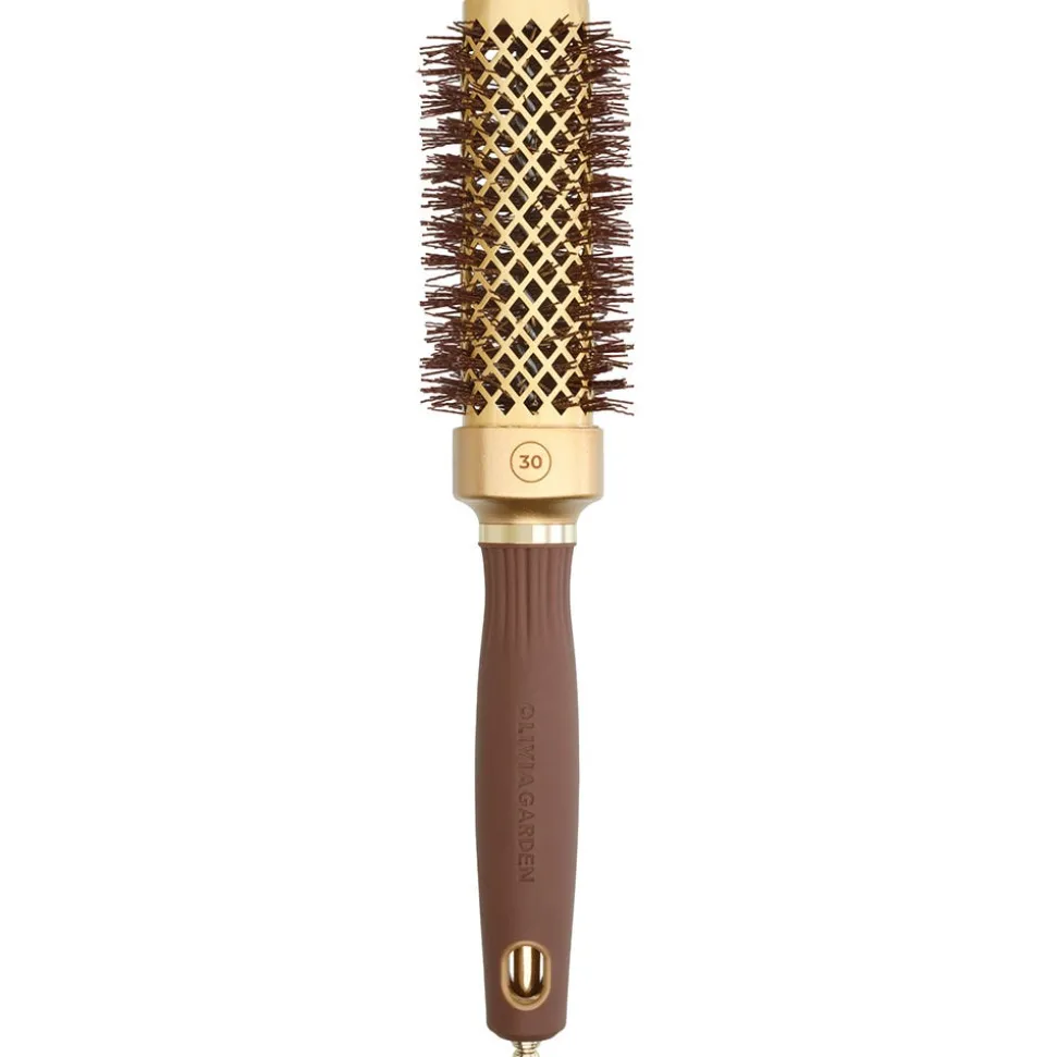 Olivia Garden Blowout Straight Wavy Bristle Gold & Brown 30 mm