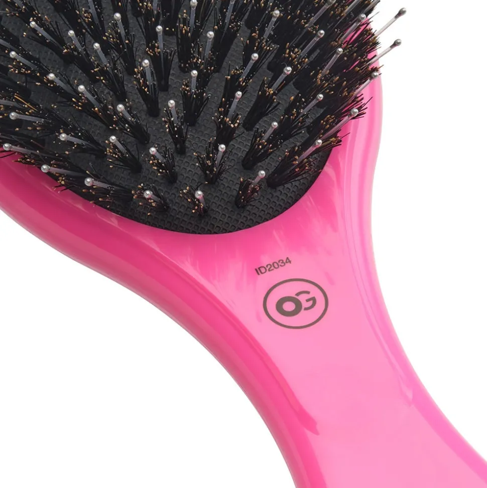 Olivia Garden CARE OVAL Boar & Nylon Bristles Pink