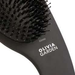 Olivia Garden Curve Boar & Nylon Bristles Matt Black