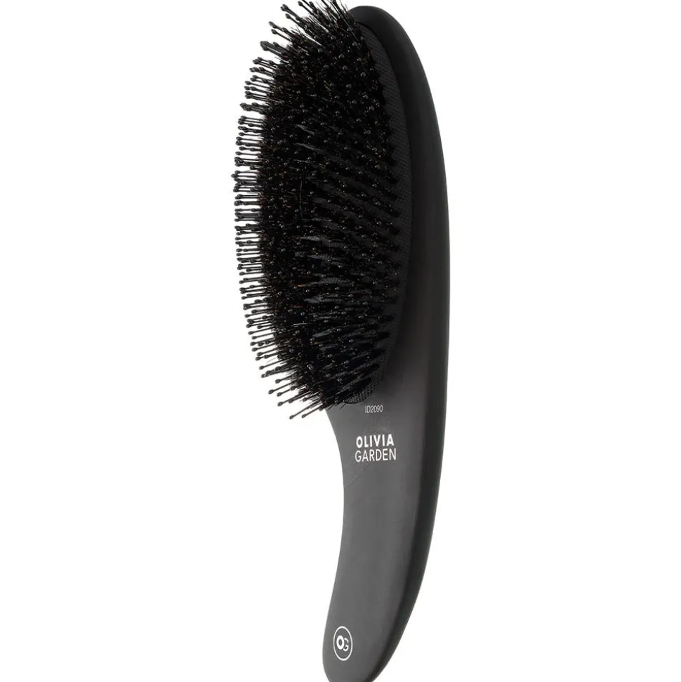 Olivia Garden Curve Boar & Nylon Bristles Matt Black