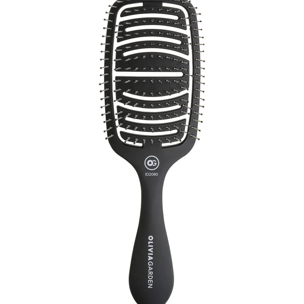 Olivia Garden Essential Care Flex Thick Hair Bristles Matt Black