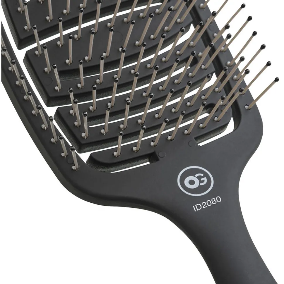 Olivia Garden Essential Care Flex Thick Hair Bristles Matt Black
