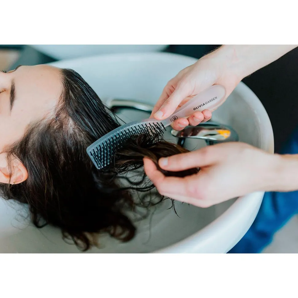 Olivia Garden Essential Style Wet Fine Hair Bristles Ice White