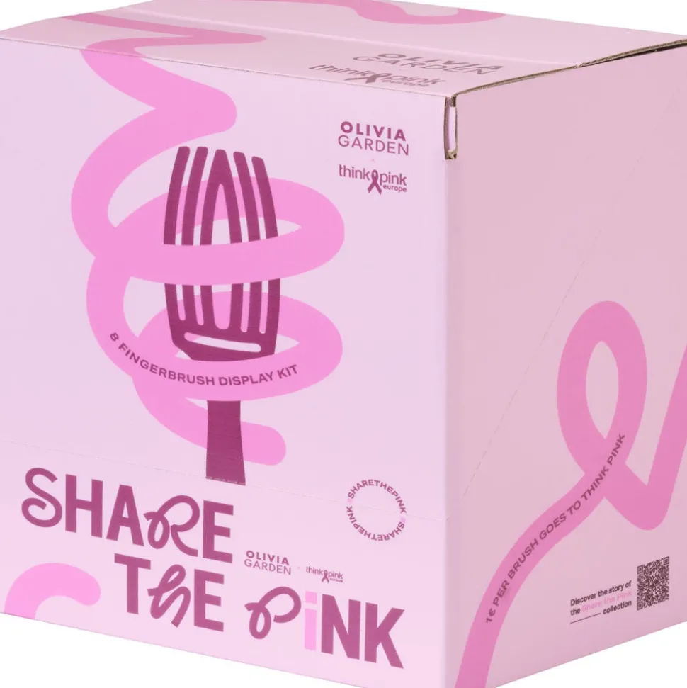 Olivia Garden Fingerbrush Combo M Think Pink 2025 8er Display