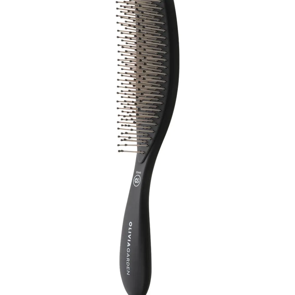 Olivia Garden Style Wet Thick Hair Bristles Matt Black