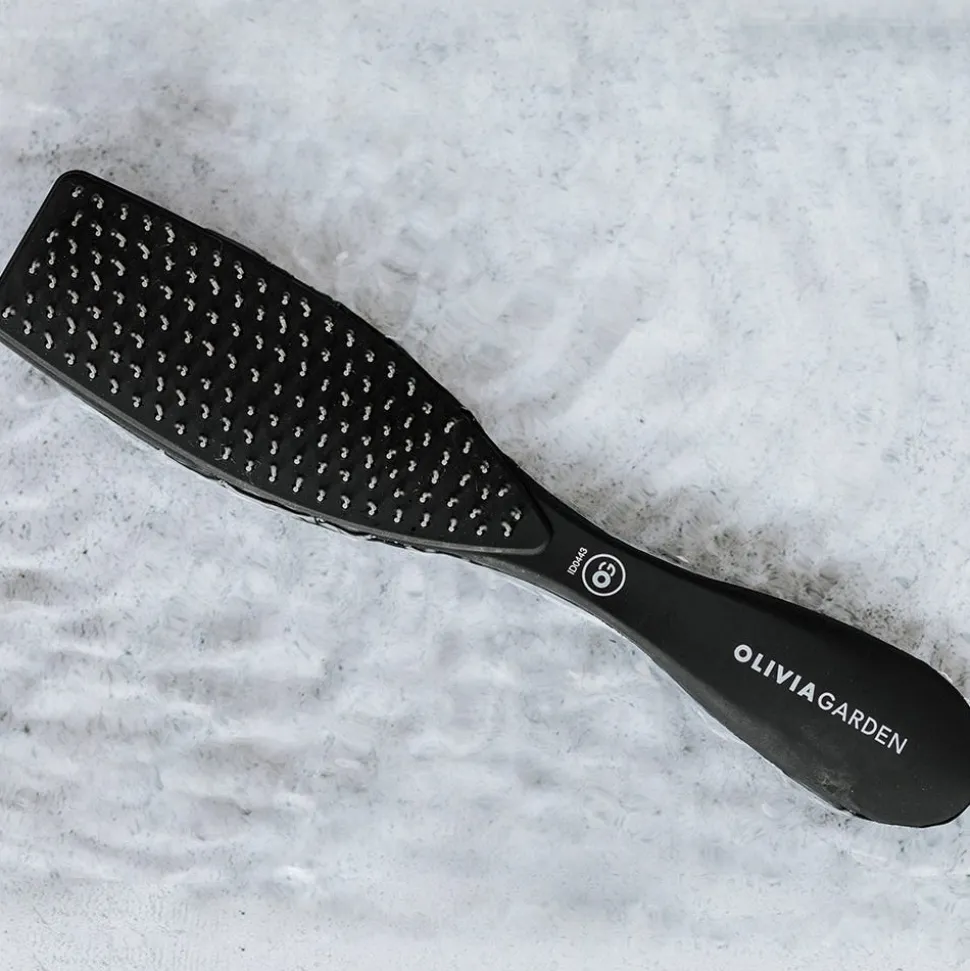 Olivia Garden Style Wet Thick Hair Bristles Matt Black
