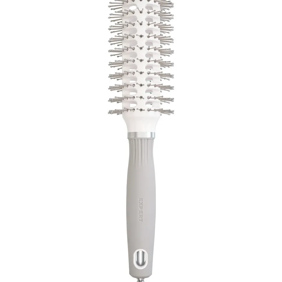 Olivia Garden VENT Double Bristles White & Grey 30 mm