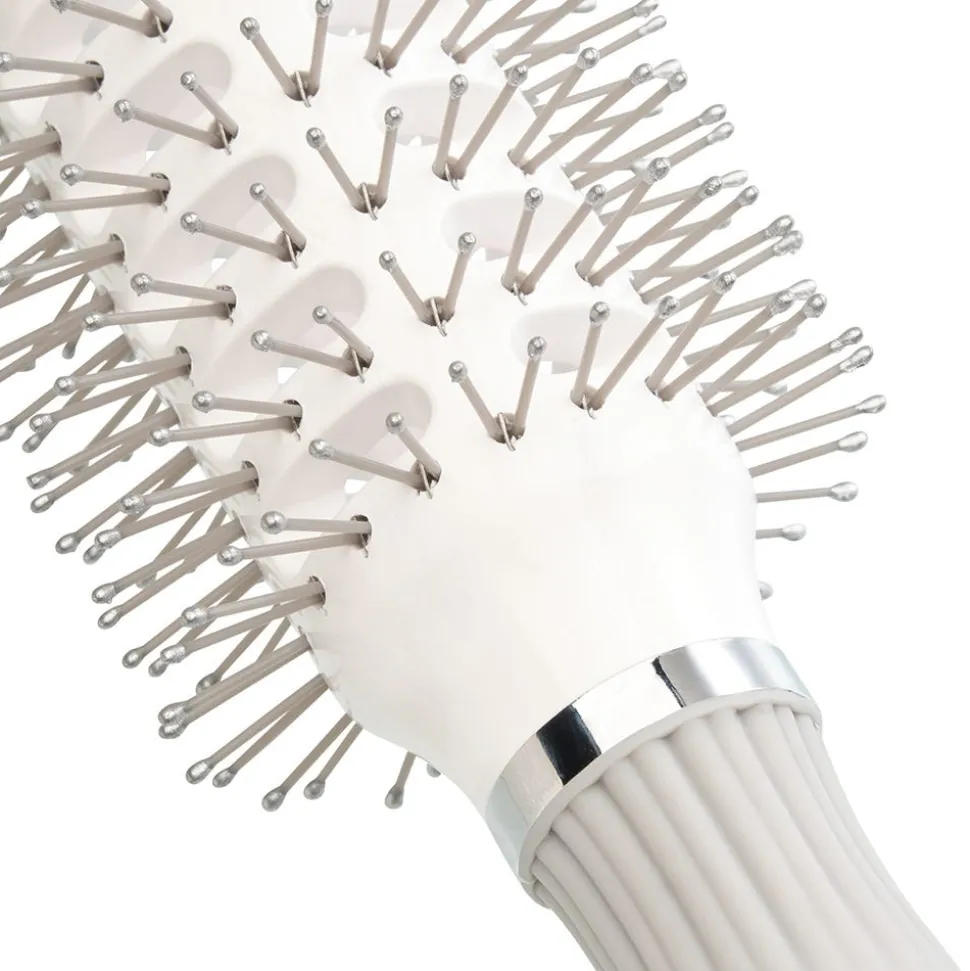 Olivia Garden VENT Double Bristles White & Grey 30 mm