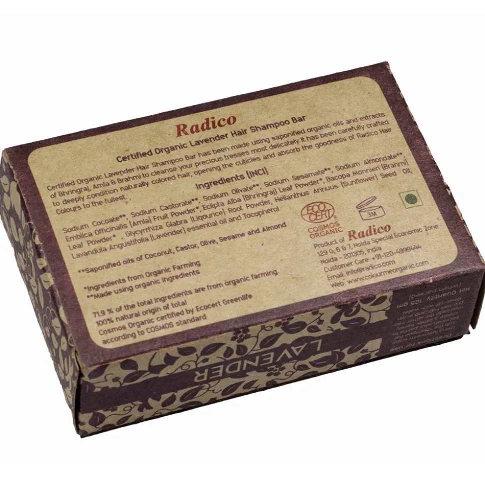Radico Organic Lavender Hair Shampoo Bar 125 g