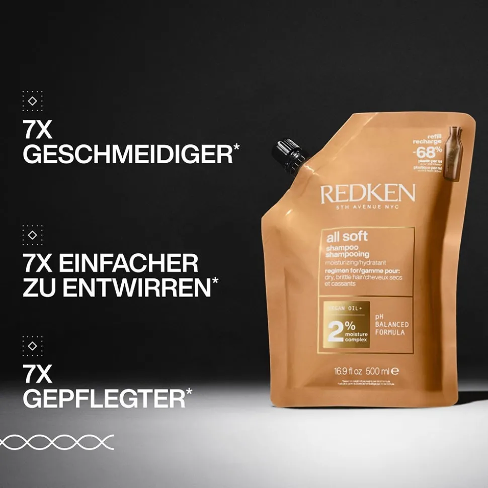 Redken All Soft Shampoo Refill Pouch 500 ml
