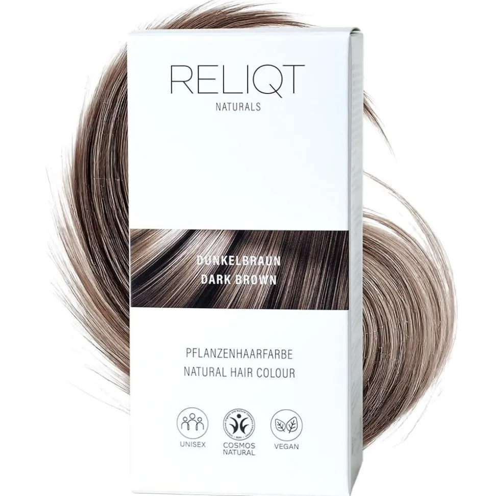 RELIQT Pflanzenhaarfarbe Dunkelbraun 100 g