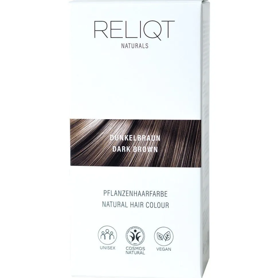RELIQT Pflanzenhaarfarbe Dunkelbraun 100 g